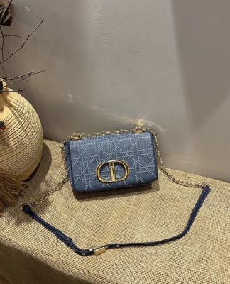 Dril de algodón bordado de Mini Designer Purses Dior Caro pequeño