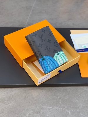 Impresión de la calabaza del negro de Louis Vuitton LV X YK Mini Designer Purses Pocket Organizer