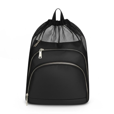 Mochila con revestimiento de microfibra Bolsas de embalaje en rosa negro para embalaje personalizado y práctico