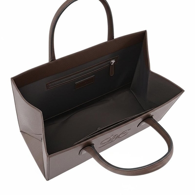 La artesanía se une a la funcionalidad: bolsas de compras personalizadas con monograma en relieve y bolsillo interior/abierto x1