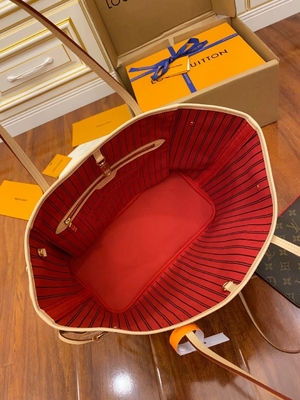 Cuero de categoría A italiano rosado de Neverfull milímetro de la lona del monograma de Louis Vuitton Designer Monogram Bag