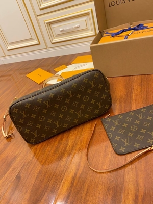 Cuero de categoría A italiano rosado de Neverfull milímetro de la lona del monograma de Louis Vuitton Designer Monogram Bag