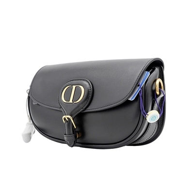 Bolso negro Dior Bobby East West Bag Hobo de la honda de la silla de montar de la piel de becerro