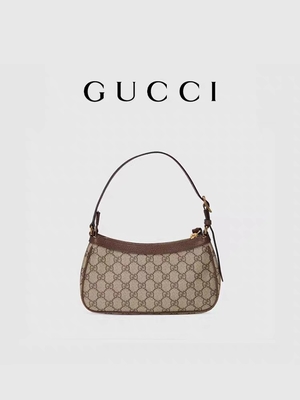 Pequeño bolso supremo GUCCI Ophidia de la axila del cuero de la lona del GG