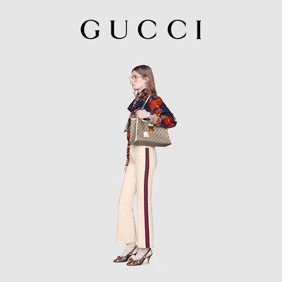 La lona suprema del medio del bolso del candado del GG Gucci modificó para requisitos particulares