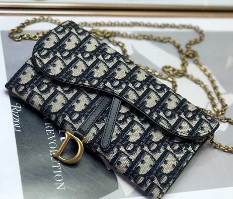 El OEM calificó la silla de montar Dior Oblique Jacquard Pouch Wallet largo