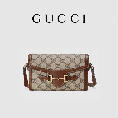 ébano 1955 de 9.5oz GUCCI Horsebit Mini Bag Ladies Wallet Beige
