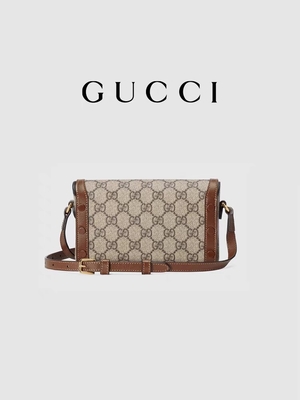 ébano 1955 de 9.5oz GUCCI Horsebit Mini Bag Ladies Wallet Beige