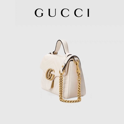 Piel de becerro blanca calificada GG Marmont Tote Bag Quilted Leather de Bag del mensajero