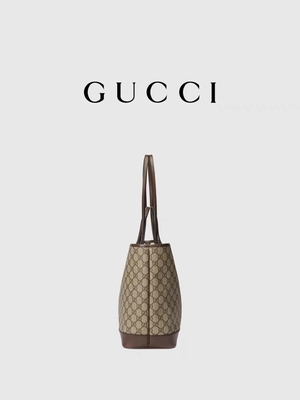 GUCCI Ophidia calificó el bolso pequeño negro de cuero granuloso medio