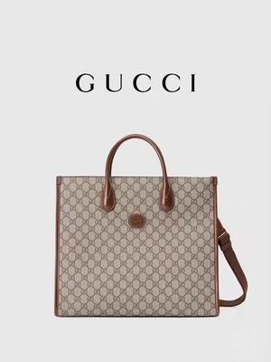 Lona suprema artesonada Tote Bag Shoulder Bag With de Gucci de la impresión del GG que entrelaza G
