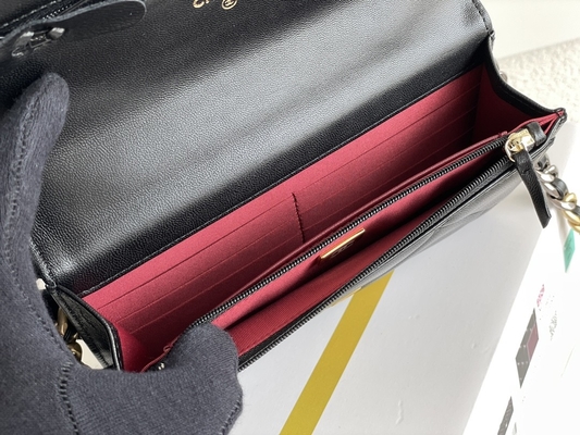 El oro Preloved de la corderina calificó el bolso de la aleta de Chanel 19 del bolso mini OEM