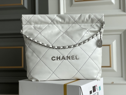 marina de guerra Chanel 22&quot; de la piel de becerro 22S ODM del bolso del bolso de basura pequeño”