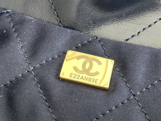 marina de guerra Chanel 22&quot; de la piel de becerro 22S ODM del bolso del bolso de basura pequeño”