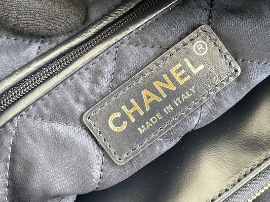 marina de guerra Chanel 22&quot; de la piel de becerro 22S ODM del bolso del bolso de basura pequeño”