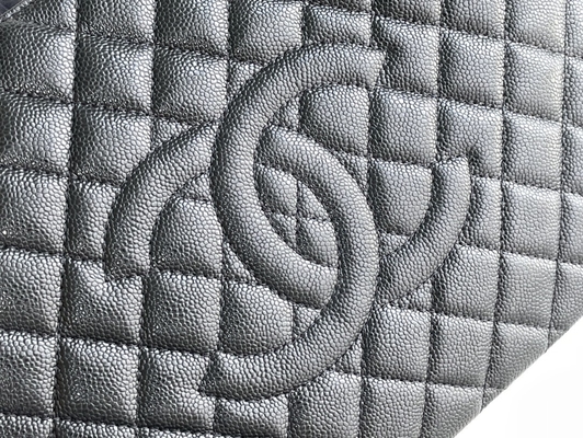 Bolso grande del totalizador GST de las compras de Chanel Lychee Leather Caviar Grand