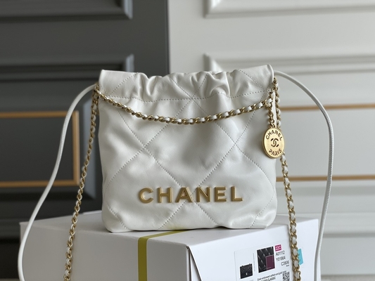 Amarillo negro blanco del MINI rosa de la piel de becerro 22S de Chanel Branded Ladies Handbag 22B
