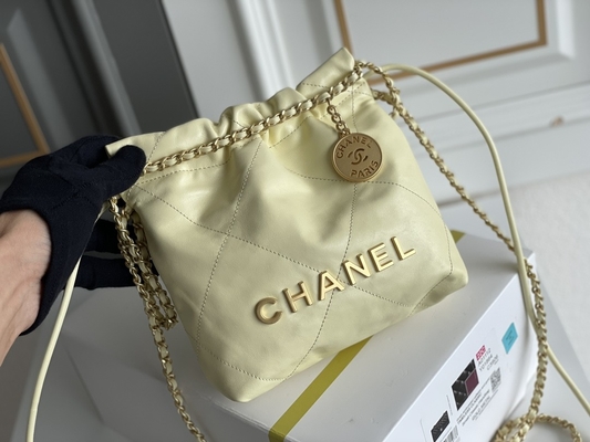 Amarillo negro blanco del MINI rosa de la piel de becerro 22S de Chanel Branded Ladies Handbag 22B