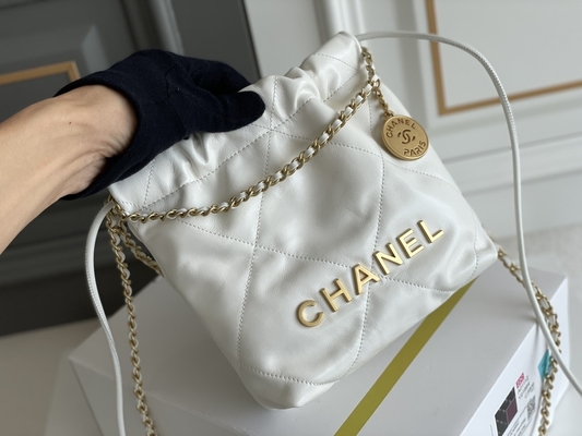 Amarillo negro blanco del MINI rosa de la piel de becerro 22S de Chanel Branded Ladies Handbag 22B