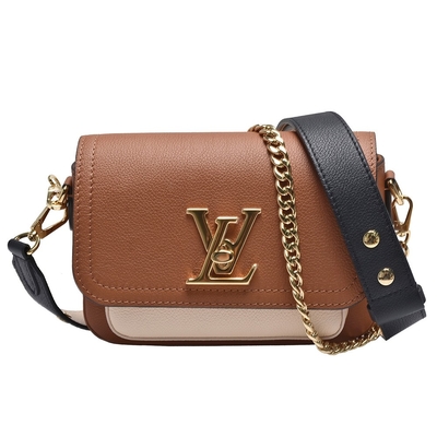 Bolso blando granuloso Brown de Monogram Bag LV Lockme del diseñador de la piel de becerro