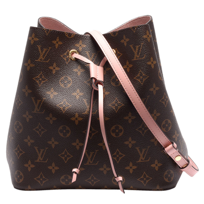 Bolso del monograma del negro de Louis Vuitton NéOnoé milímetro del bajo de cuero