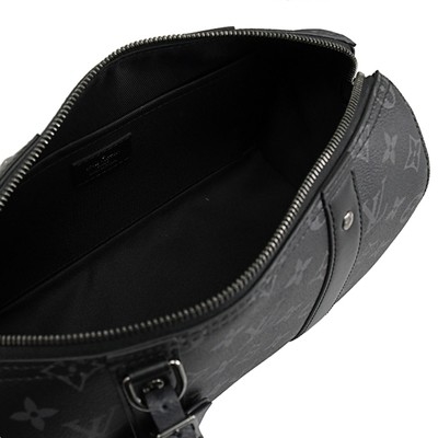 Cruz clásica de la lona del telar jacquar del bolso de la CIUDAD KEEPALL del LV del eclipse del monograma - bolso de Boston del cuerpo