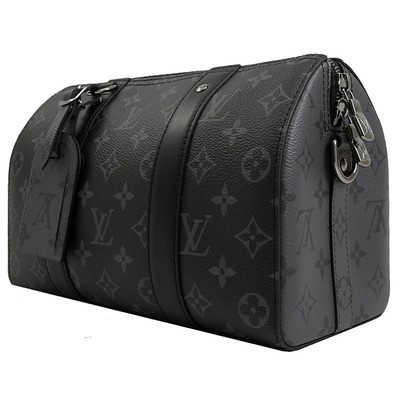 Cruz clásica de la lona del telar jacquar del bolso de la CIUDAD KEEPALL del LV del eclipse del monograma - bolso de Boston del cuerpo