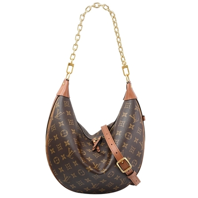 Piel de vacuno Tote Handbag de la media luna de Monogram Bag Presbyopic del diseñador del LV