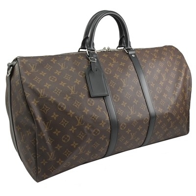 Makasar cubrió la lona LV Keepall BandoulièRe 55 Louis Vuitton M56714