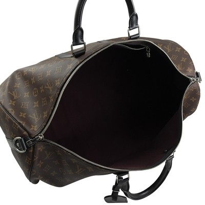 Makasar cubrió la lona LV Keepall BandoulièRe 55 Louis Vuitton M56714