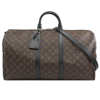 Makasar cubrió la lona LV Keepall BandoulièRe 55 Louis Vuitton M56714