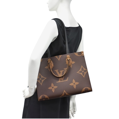 Diseñador reverso Monogram Bag en camino milímetro Louis Vuitton Shopping Bag de la lona