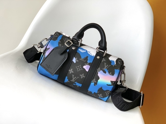 El eclipse del monograma de la salida del sol calificó el sitio de Bag LV Keepall Bandoulière 25 del mensajero con una visión