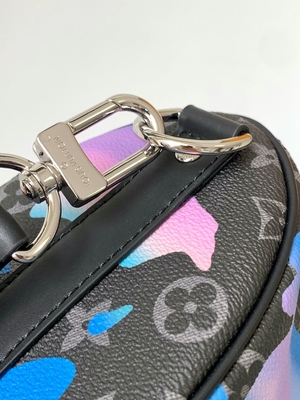 El eclipse del monograma de la salida del sol calificó el sitio de Bag LV Keepall Bandoulière 25 del mensajero con una visión