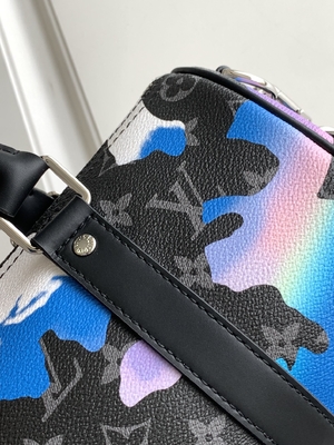 El eclipse del monograma de la salida del sol calificó el sitio de Bag LV Keepall Bandoulière 25 del mensajero con una visión