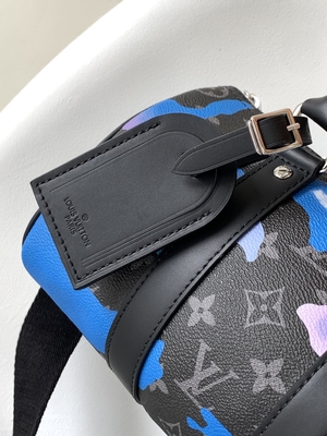 El eclipse del monograma de la salida del sol calificó el sitio de Bag LV Keepall Bandoulière 25 del mensajero con una visión