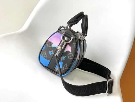 El eclipse del monograma de la salida del sol calificó el sitio de Bag LV Keepall Bandoulière 25 del mensajero con una visión