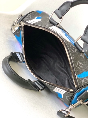 El eclipse del monograma de la salida del sol calificó el sitio de Bag LV Keepall Bandoulière 25 del mensajero con una visión