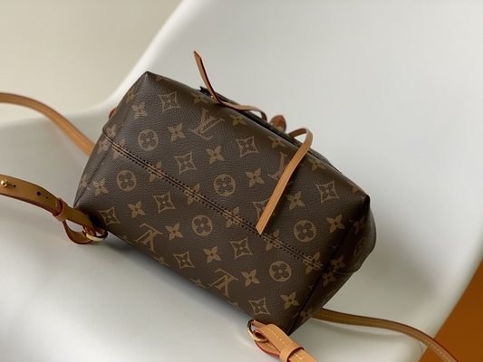 Encanto desmontable de la mochila de cuero del LV Montsouris P.M. del becerro de la sombra del monograma