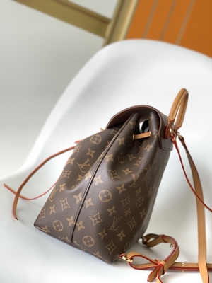Encanto desmontable de la mochila de cuero del LV Montsouris P.M. del becerro de la sombra del monograma