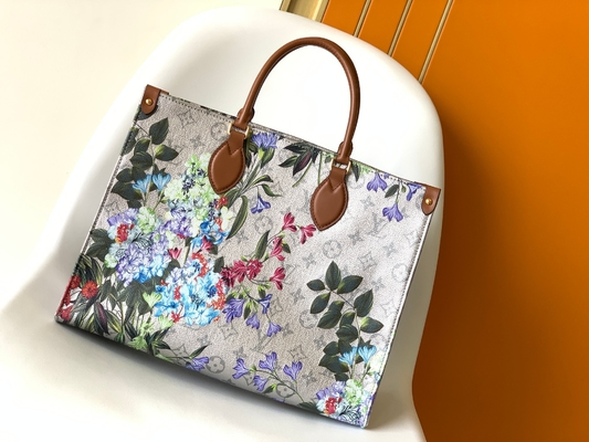 En camino lona revestida de plata del estampado de flores del milímetro Mini Sling Bag Branded M81724
