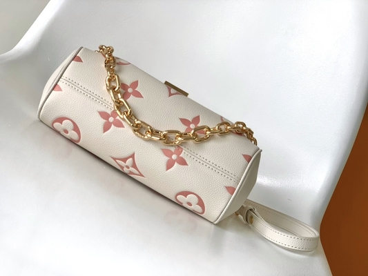 Cuero preferido de Mini Sling Bag Branded LV Rose Trianon Two Monogram Empreinte de la nata