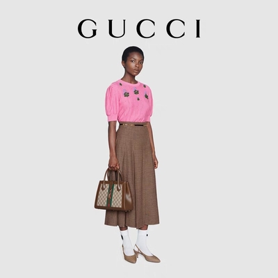 Hardware icónico 1961 de Jackie Tote Medium With Gold Toned del bolso de GUCCI