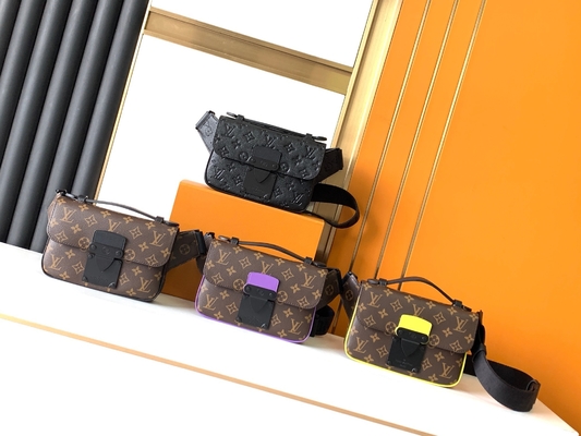 Encante al mensajero del bolso de la bolsa de Louis Vuitton Monogram Macassar Barrel de la cerradura de S
