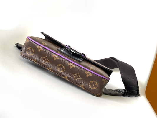 Encante al mensajero del bolso de la bolsa de Louis Vuitton Monogram Macassar Barrel de la cerradura de S
