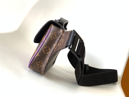 Encante al mensajero del bolso de la bolsa de Louis Vuitton Monogram Macassar Barrel de la cerradura de S