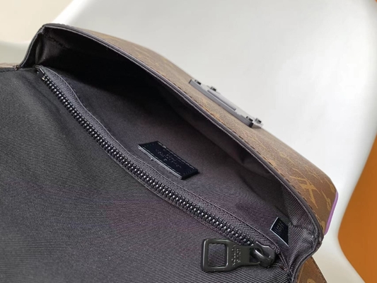 Encante al mensajero del bolso de la bolsa de Louis Vuitton Monogram Macassar Barrel de la cerradura de S