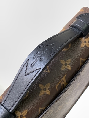 Encante al mensajero del bolso de la bolsa de Louis Vuitton Monogram Macassar Barrel de la cerradura de S