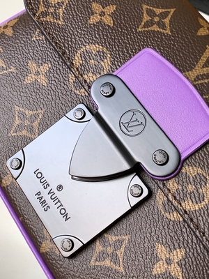 Encante al mensajero del bolso de la bolsa de Louis Vuitton Monogram Macassar Barrel de la cerradura de S