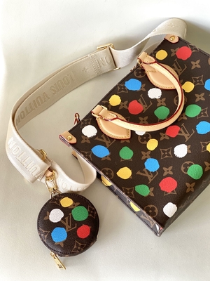 Monograma del LV X Yayoi Preloved Branded Bag Kusama OnTheGoMM multicolor